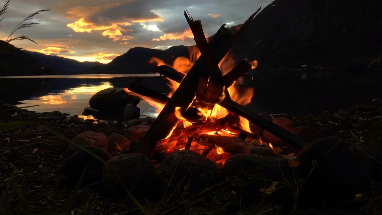 campfire and lake relax sounds