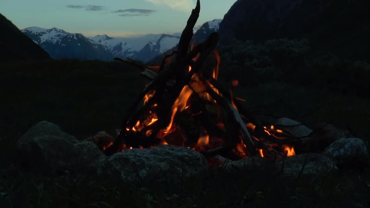 Lakeside Campfire With Night Sounds