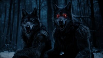 Werewolves howling in the night